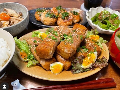 ボリューム満点!コスパ最高!厚揚げの肉巻き